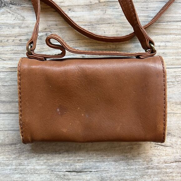 Banana Republic Heritage Leather Belt Bag Brown Vintage Brass - Picture 3 of 8